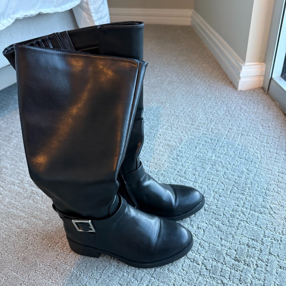 Side Zipper Knee High Riding Boots
